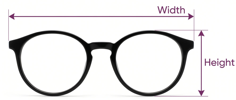 How to measure your glasses width and height